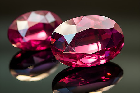 桌面上华丽的水晶宝石背景图片
