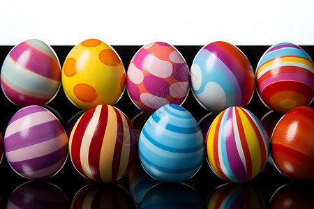 彩色彩蛋装饰的艺术彩蛋背景