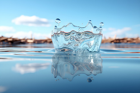 水面的波浪湖泊水环高清图片