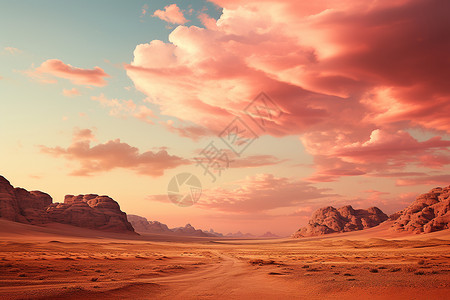 地貌风景沙漠仙境插画