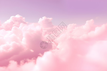 粉色可爱云彩柔美如画的天空景观设计图片