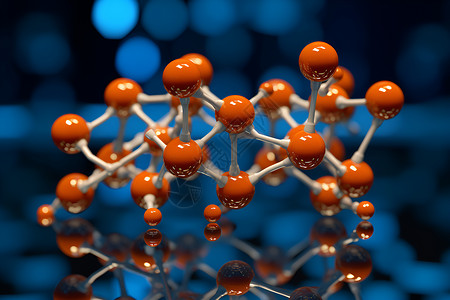 分子的球状结构背景图片