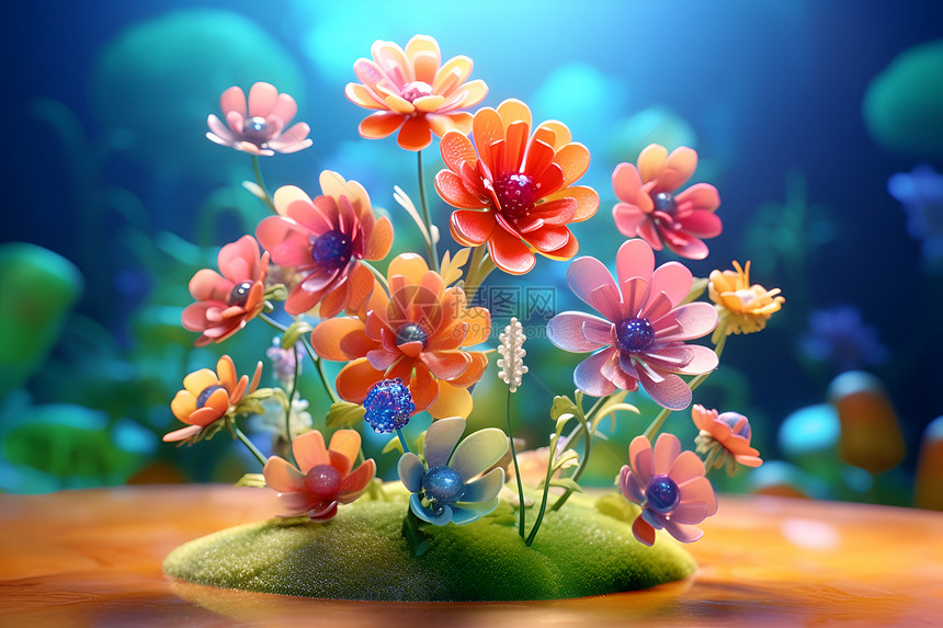 美丽的立体花卉图片