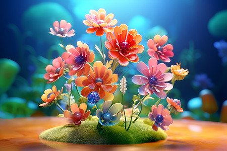 美丽的立体花卉背景图片