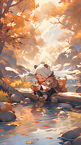秋日美景背景图片