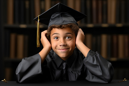 毕业礼的孩子背景图片