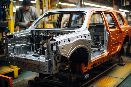 工业汽车生产制造工厂自动化高清图片素材