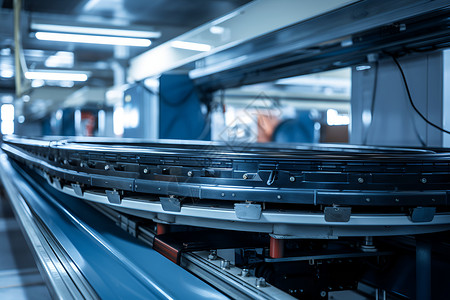 工业生产工厂的自动化生产线机械高清图片素材
