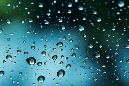 雨水模糊的玻璃背景图片