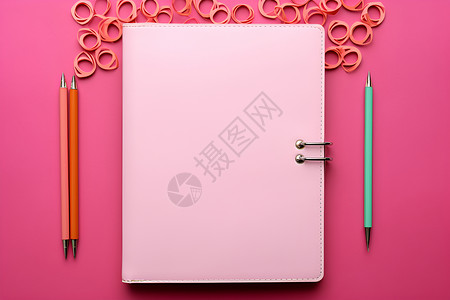 粉色的笔记本背景图片