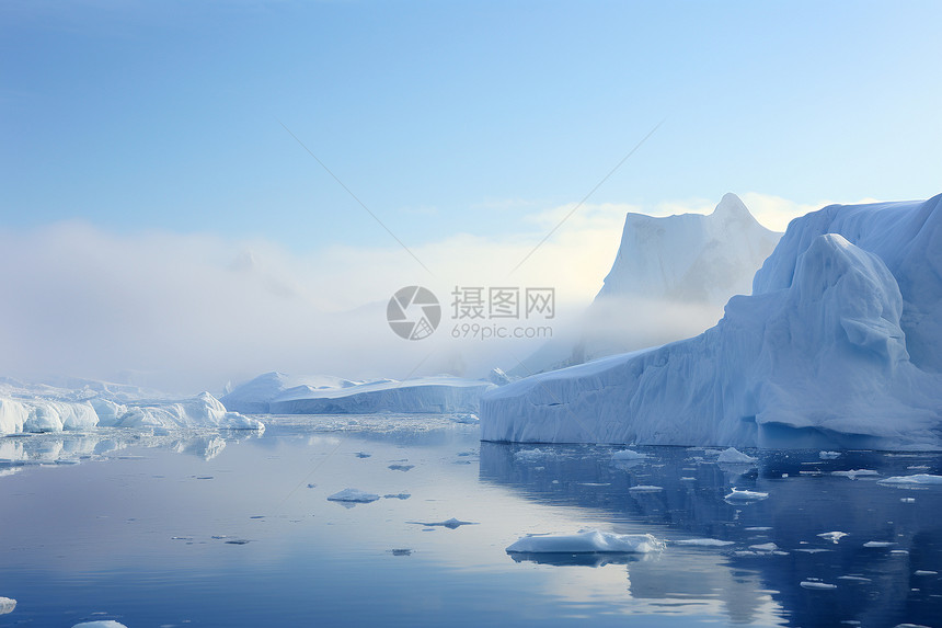 冰川连绵的美丽景观图片