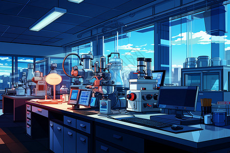 高科技的实验研究室背景图片