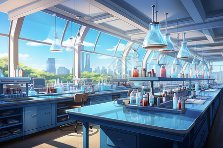 科学实验的研究室背景图片