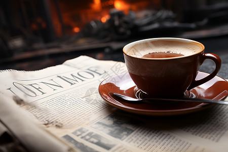 清晨的咖啡时光背景图片