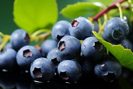 硕果累累的蓝莓果园背景图片