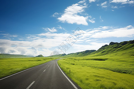 平坦的乡野道路背景图片