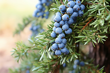 硕果累累的蓝莓种植果园背景图片