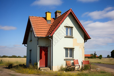 住处乡村的小屋背景