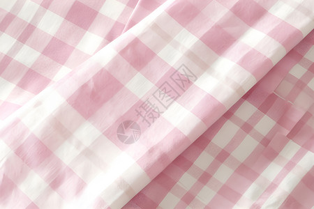淡粉色格子桌布背景图片