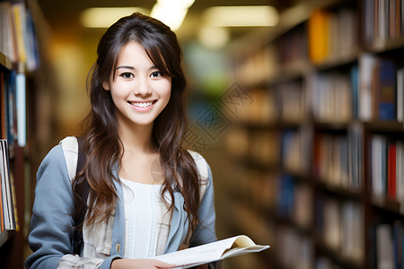 阅读的女大学生背景图片