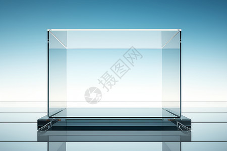 济州岛水族馆空白的玻璃盒子设计图片
