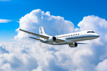 翱翔的飞机翱翔蓝天的民航客机背景