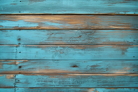 破旧的蓝色木墙背景背景图片