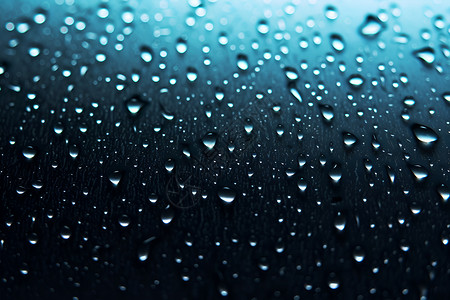 雨天滴落雨滴的玻璃背景图片