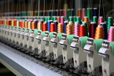 工业纺织刺绣工厂背景图片