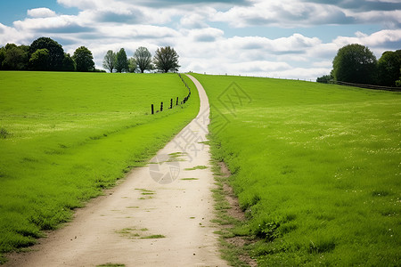 美丽乡村的绿色之路背景图片