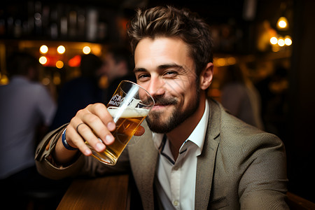 喝酒的男士背景图片