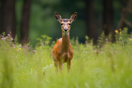 林间的小鹿背景图片