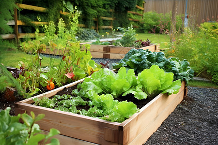 花园里面丰盛的蔬菜背景图片