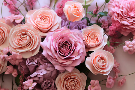 粉色的玫瑰花朵背景图片