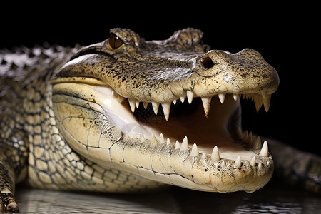 鳄鱼的牙齿背景图片