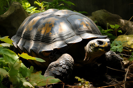 漫步的乌龟丛林巨型蜡高清图片