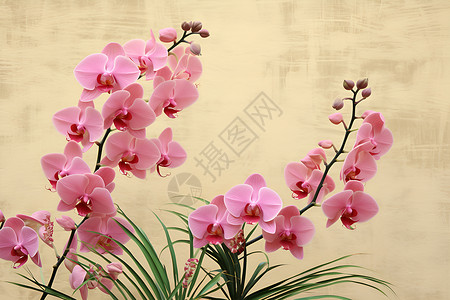 花香四溢的兰花背景背景图片