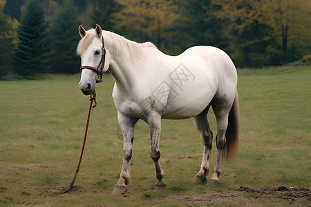 孤独的白马背景图片