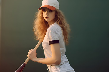 优雅的网球女孩背景图片