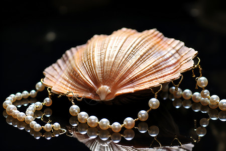 美丽的珍珠项链高清图片