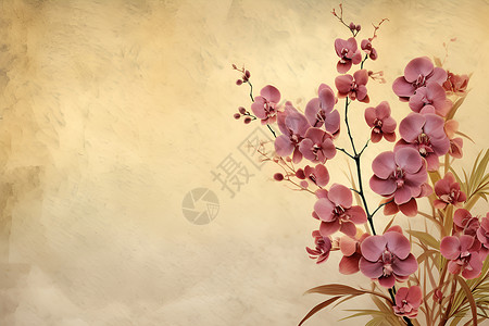 创意美感的兰花背景背景图片