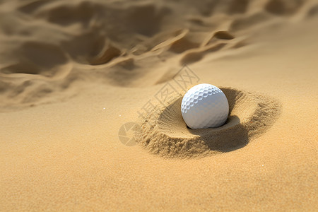 沙漠中的高尔夫球高清图片