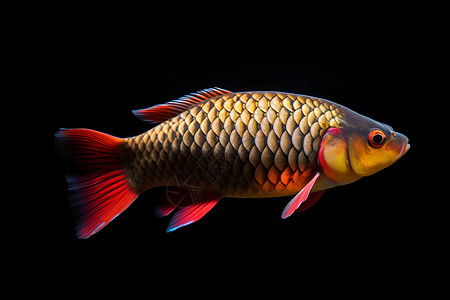 水族馆中的金鱼背景图片