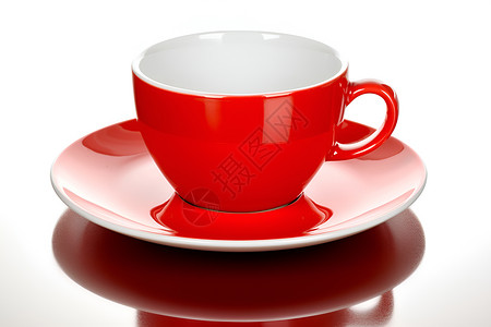 现代简约的陶瓷咖啡杯背景图片