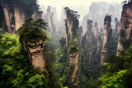 壮观险峻的悬崖背景图片