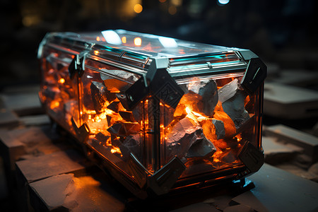 火焰图案玻璃盒里的火焰设计图片