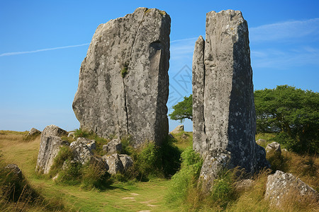 一块巨大的岩石背景图片