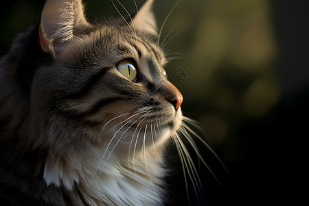 猫咪仰望天空背景图片