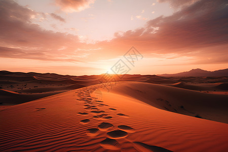 黄昏沙漠沙漠之美背景