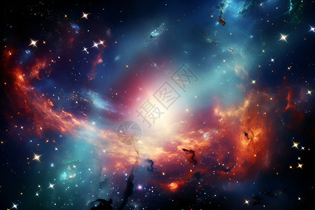 宇宙中的星光背景图片
